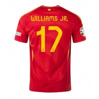 Spain Nico Williams #17 Replica Home Shirt Euro 2024 Short Sleeve